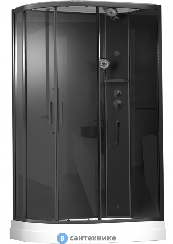 Душевая кабина Timo ILMA 902 R Black (120*80*222)