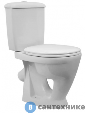 картинка Унитаз-компакт Оскольская керамика Радуга белый У стандарт, сиденье полипропилен (41901130032)