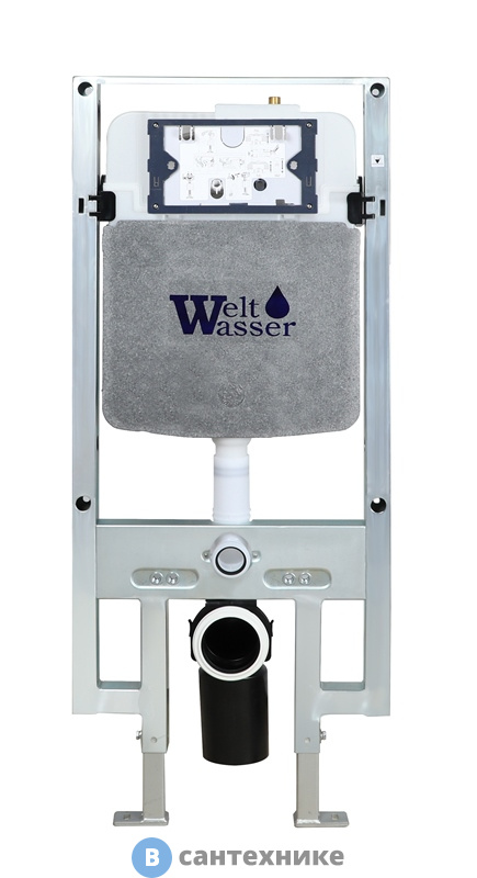 Инсталляция WELTWASSER WW AMBERG 497 ST для подвесного унитаза без кнопки