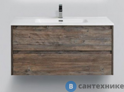 картинка Тумба под раковину BelBagno 101 см KRAFT-1000-2C-SO-PP подвесная с двумя выкатными ящиками, Pino Pasadena