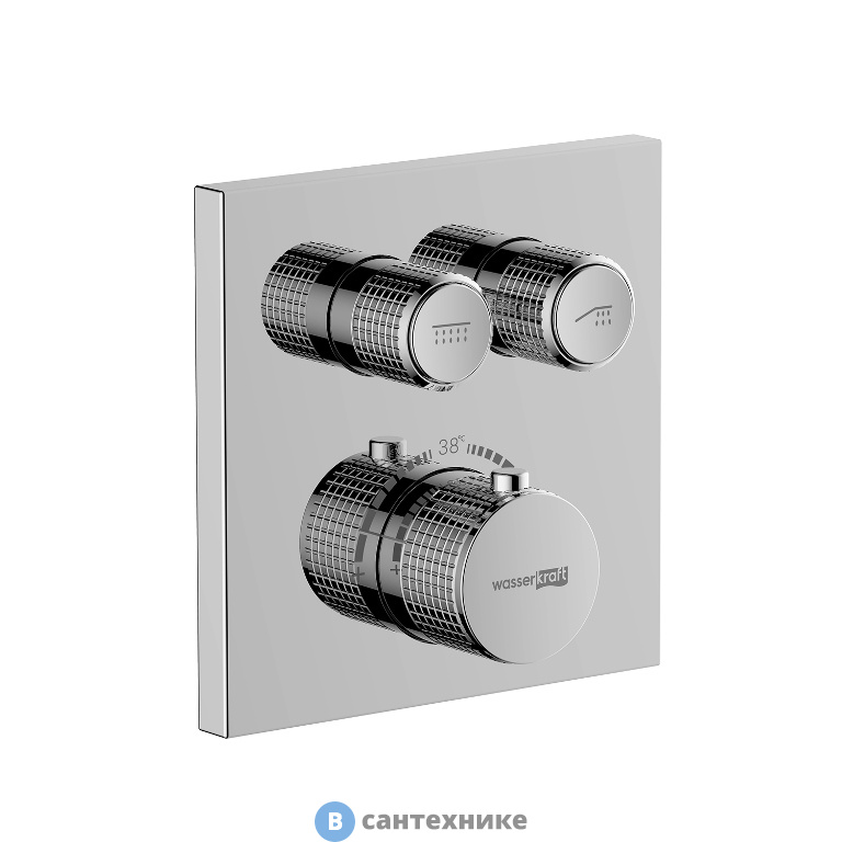 Смеситель WasserKRAFT Dinkel 5848 Thermo термостатический для ванны и душа
