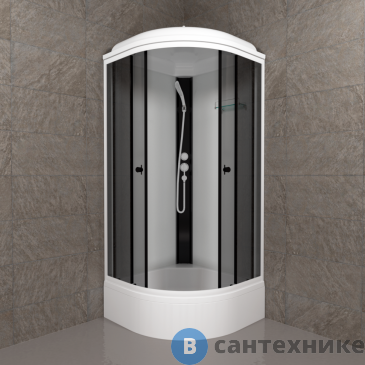 картинка Душевая кабина Тритон Грэй-Вайт 90*90 В (сифон D50) (DK380)