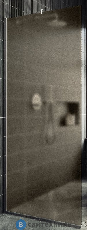 Душевая перегородка в профиле MaybahGlass 1950*790 Стекло 8 мм Бронза матовая (MGD-697-5у)