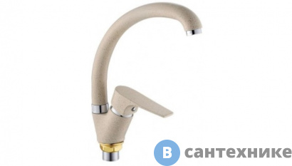 картинка Смеситель Potato P59222-9* для кухни с высоким изливом кремовый