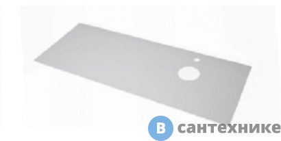 картинка Столешница Dreja LINE, 120 см, стеклянная, с отверстиями для установки умывальника(Триумф) и смесителя (99.9101)