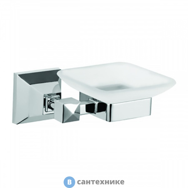 Мыльница AZARIO ALTRE стеклянная, хром (AZ-96008)