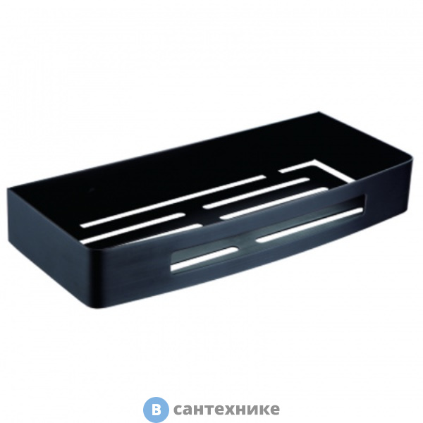 Полка AZARIO AZ-170B прямоугольная одноэтажная, чёрная матовая