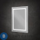 картинка Зеркало BelBagno SPC-KRAFT-500-800-SENS-AL в алюминиевой раме со встроенным светильником и сенсорным выключателем по периметру рамы, 500x800x32 мм