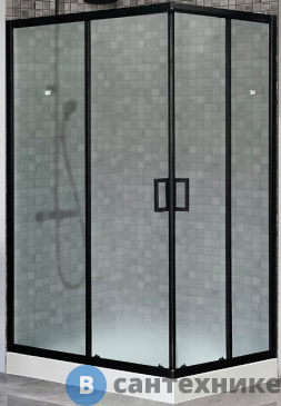 картинка Душевой уголок Royal Bath RB 8120HP-C-BL L 1000x800x2000 (матовое) (RB8120HP-C-BL-L)