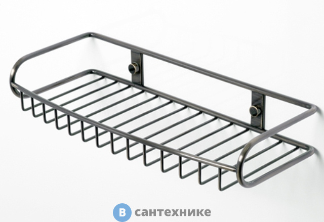 Полка WasserKRAFT K-1611 металлическая прямая нержавеющая сталь AISI 304, покрытие "светлая бронза"