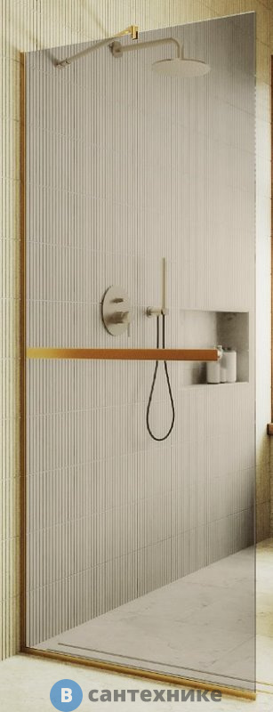 Душевая перегородка в профиле MaybahGlass 1950*790 Стекло 8 мм Бронза +Полотенцесушитель (MGD-727-3у)