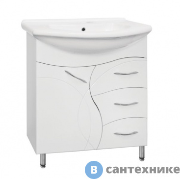 картинка Тумба под умывальник Style line Амелия 75 (3 ящ.) (4650134472974)