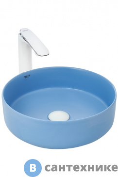 картинка Раковина WELTWASSER ELBACH 3134 MBL накладная (матовая голубая) /355х355х120/