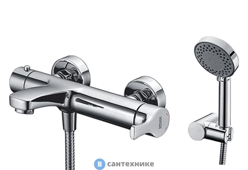 Смеситель WasserKRAFT Berkel 4801 для ванны с коротким изливом латунь, хромоникелевое покрытие