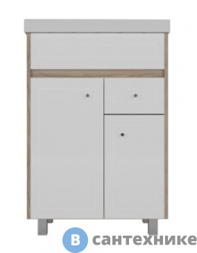 картинка Тумба под раковину Ирлен МИЛЕНА-50 2 двери дуб (под ум. СОМО-50) /139800/