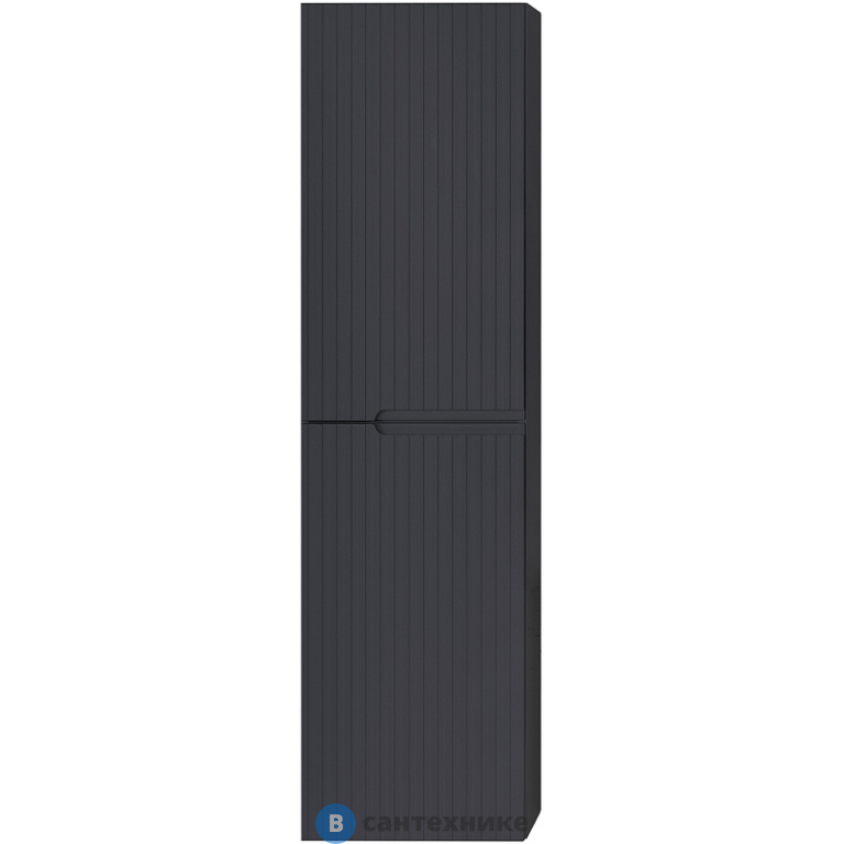 Пенал Cezares DUET DUET-1500-2A-SC-GR-P подвесной с двумя распашными дверцами с доводчиками, с двумя полками, универсальный, Grafito, 400x300x1500