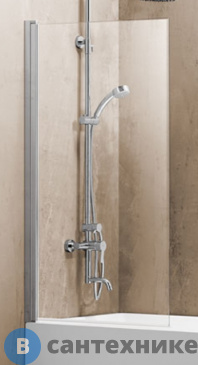 картинка Шторка на ванну Vincea VSB-11800CL, 800*1400, хром, стекло прозрачное