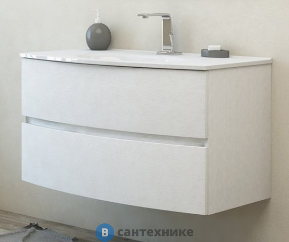 Тумба под раковину Cezares DALILA 54927 с двумя выдвижными ящиками Antracite, 100x51x55