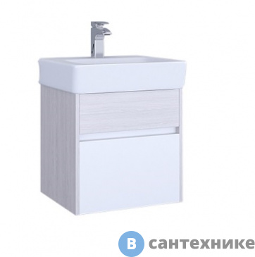 картинка Тумба для раковины Акватон ВЕРДИ 50 (белый/ясень фабрик) (1A195901VDAV0)