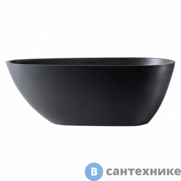 картинка Ванна ABBER Dortmund AM9911B 170х75 из искусственного камня, чёрная