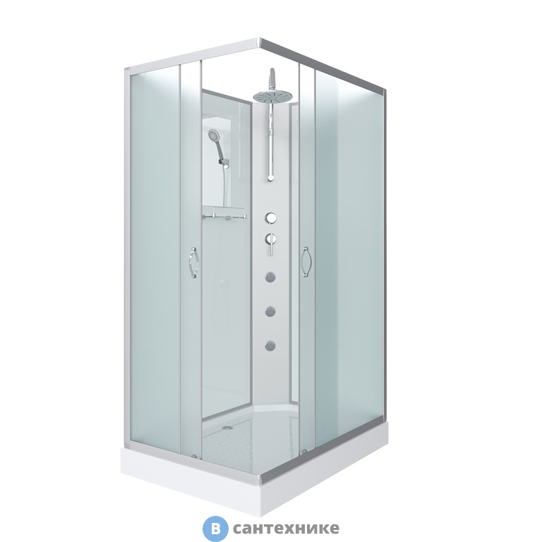 Душевая кабина Niagara NG-43975-14QBKTG (900х700х2100) низкий поддон, стекло матовое