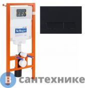 Комплект BelBagno 2 в 1 BB002-80/BB012-MR-NERO.M (инсталляция для унитазов BelBagno BB002-80 с кнопкой смыва BB012-MR-NERO.M)