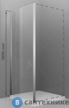 картинка Боковая панель RGW Z-050-1 100*185 хром/прозрачное/6 мм (352205100-11)