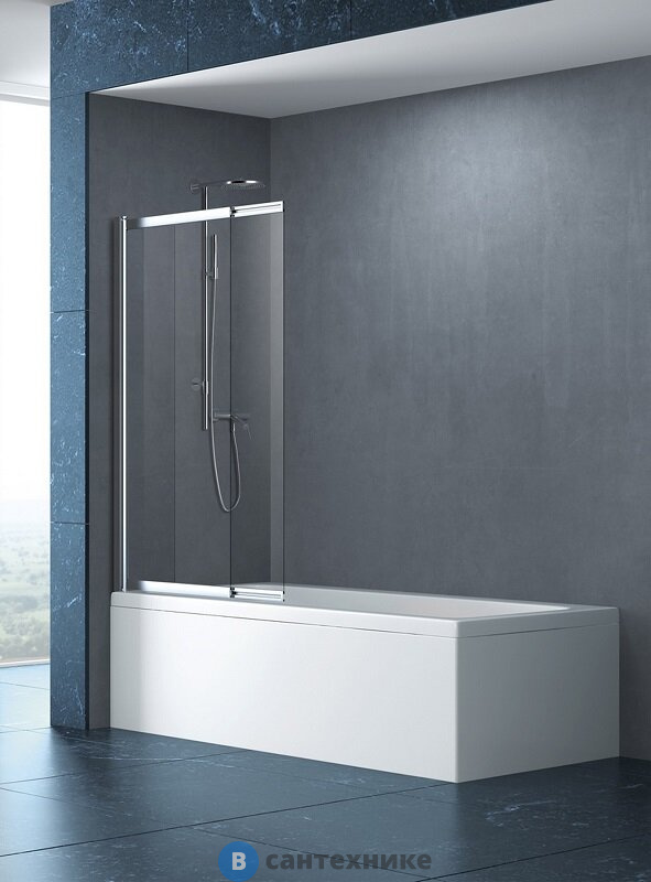 Шторка CEZARES SLIDER-VF-11-80/150-C-Cr на ванну