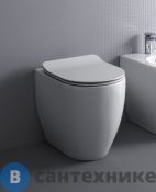 Унитаз пристаной AXA Glomp 0201401 BTW 510х365 мм, безободковый, White Glossy, без сиденья