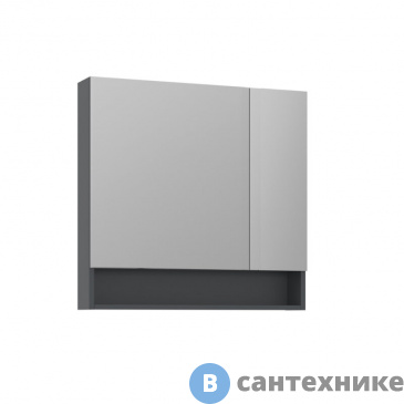 картинка Зеркальный шкаф ORKA Malta 75 антрацит матовый