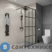 Душевая перегородка Niagara Eco NG-552-70 BLACK (70х190) черный, стекло клетка