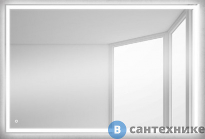 картинка Зеркало BelBagno SPC-GRT-1000-600-LED-TCH с встроенным светильником и сенсорным выключателем 1000x30x600