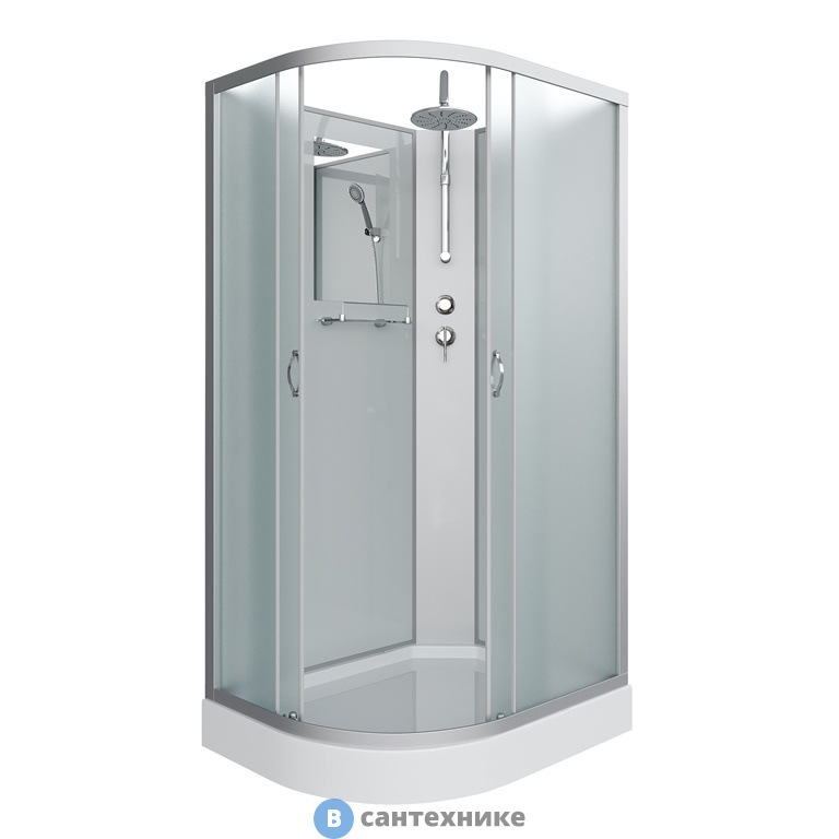 Душевая кабина Niagara NG-3312-14RBKT (1200х800х2000) низкий поддон, стекло матовое