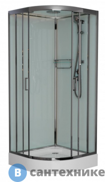 картинка Душевая кабина Frank F409 М Brilliant низкий поддон матовое стекло