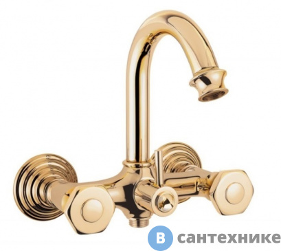 картинка Смеситель Cezares APHRODITE-V-03/24-S1 для ванны и душа, золото, ручки золото