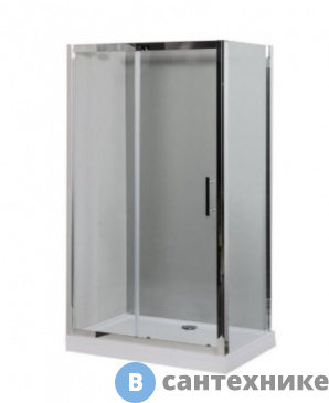 картинка Душевая шторка Aquanet NPE1131 DELTA (800 х 1200 х2000 ) нержавеющая сталь стекло прозрачное 8 мм (183213)