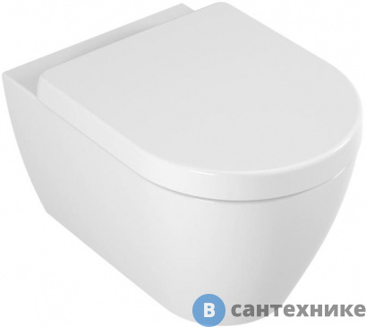 картинка Унитаз подвесной SEREL SAPPHIRE безободковый с сиденьем микролифт (SP26 + Beta 223BT)