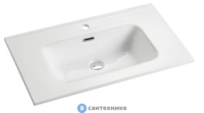 Раковина GID-ceramic 9060s встраиваемая сверху, белый (610х465)