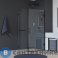 картинка Душевой уголок RGW HO-045-1-B (HO-011B + Z-060-2B + держ) чёрный/Прозрачное/8 мм 60* 80*195 (3506045168-014), без поддона