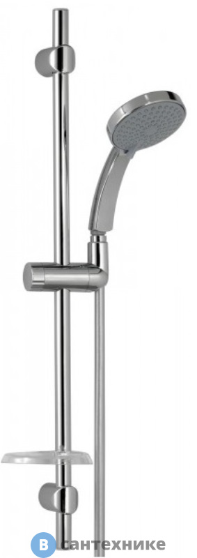 Ручной душ Jacob Delafon CITRUS E12920-CP с шлангом и штангой, d 110 мм (хром)