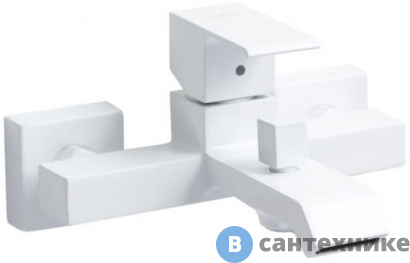 картинка Смеситель Cezares PORTA-VM-BIO для ванны и душа однорычажный, белый матовый