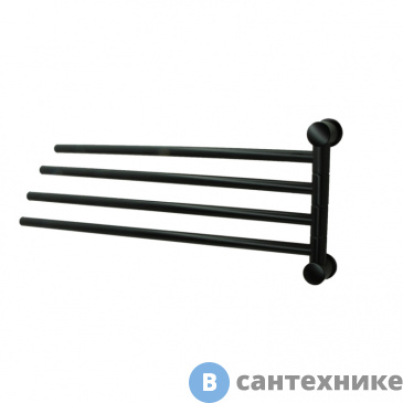 картинка Держатель WasserKRAFT K-1034 black полотенец четверной
