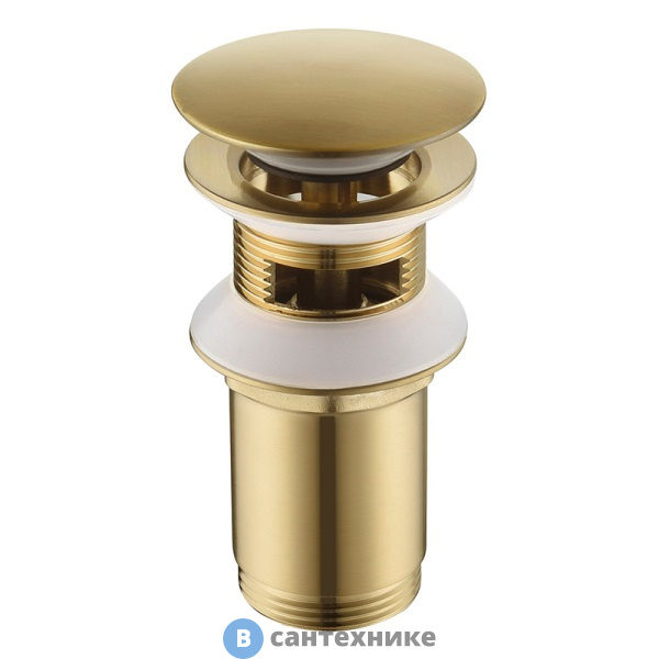 Донный клапан Timo 8011/17 матовое золото с переливом