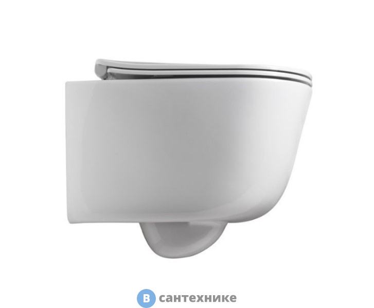 Унитаз подвесной AXA Eva 8801012 550х360 мм, безободковый, White Matt, без сиденья