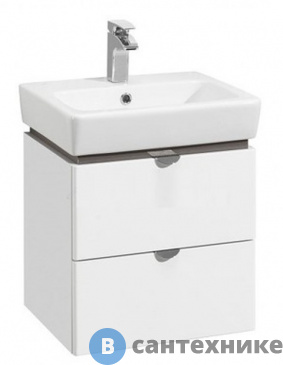 картинка Тумба под раковину Акватон СКАЙ 60 /40,4х57,2х48/ (белый глянец) (1A238201SY010)