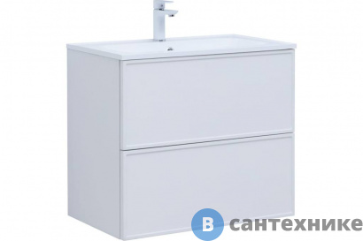 картинка Тумба под раковину Aquanet Арт 75 белый матовый (313255)