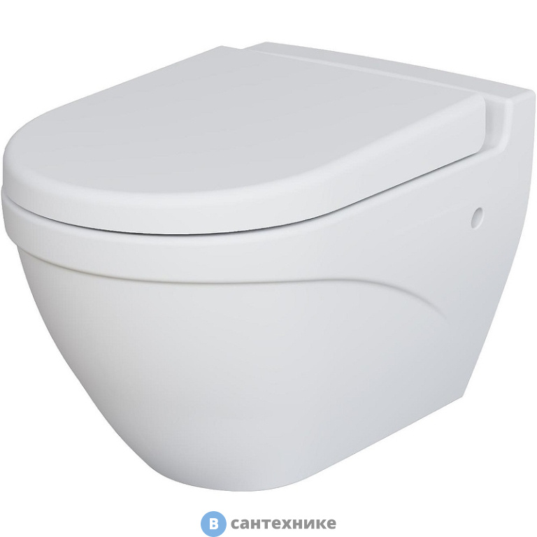 Унитаз подвесной Ambassador Nord 133T20101 (535*385*360) белый матовый, без сиденья