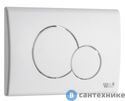картинка Клавиша смыва WELTWASSER MARBERG 507 RD GL-WT белая для инсталляции, круглая