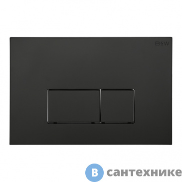 картинка Клавиша смыва Black&White WPI-09542 серия V, Matt Black (244х162х11)
