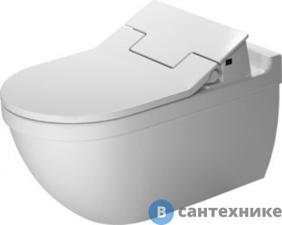 картинка Унитаз подвесной Duravit Starck 3 2226590000 620х370 мм для крышки-биде Sensowash, без сиденья